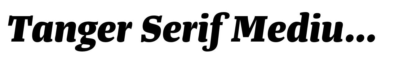 Tanger Serif Medium ExtraBold Italic